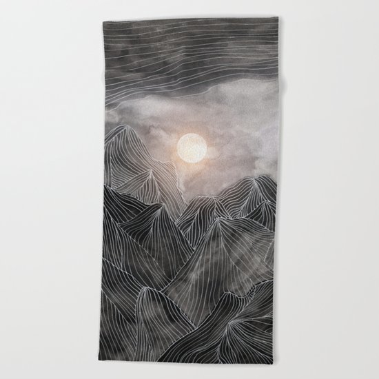 Lines in the mountains VIII Beach Towel