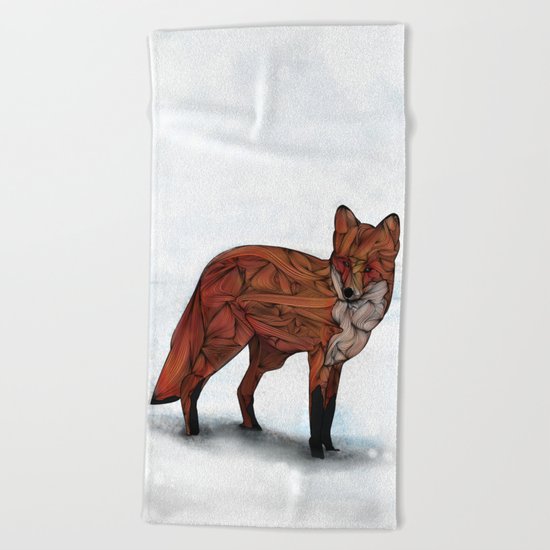 Red Fox Beach Towel