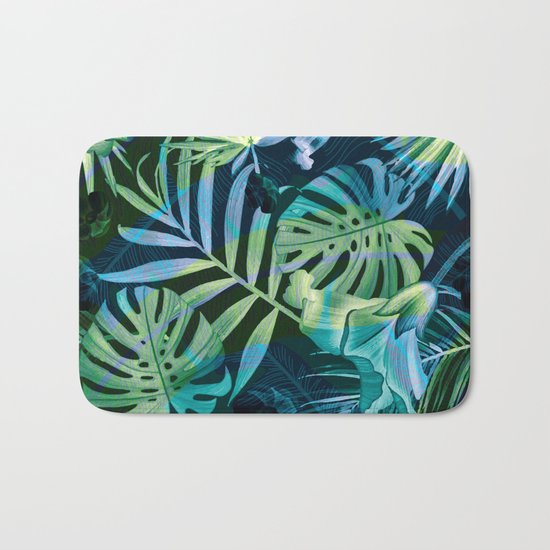 Tropical fiesta - moonlit Bath Mat
