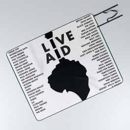 Live Aid 1985 Vintage JFK & Wembley Stadium Concert Festival Gig Advertising Music Poster Picnic Blanket