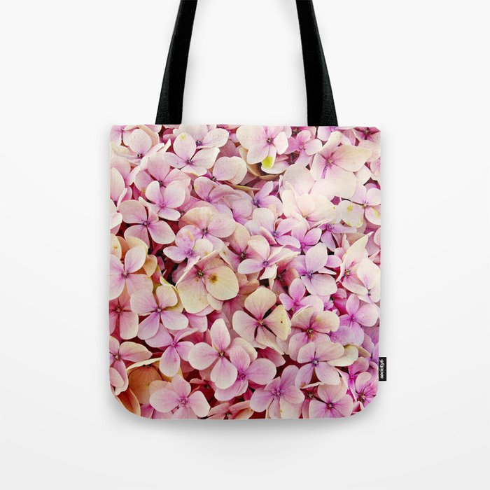 Pastel pink lilac botanical hydrangea floral Tote Bag