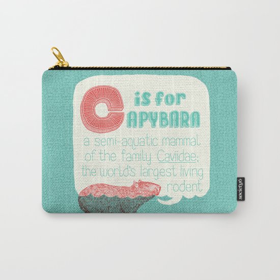 C is for Capybara Carry-All Pouch