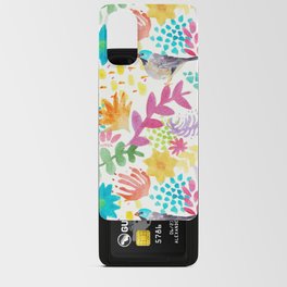 Watercolor Birds and Flowers Android Card Case