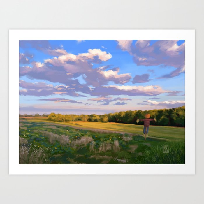 Farmstead Sunset Art Print