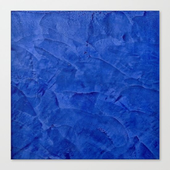 Dark Blue Ombre Burnished Stucco - Rustic Glam Canvas Print