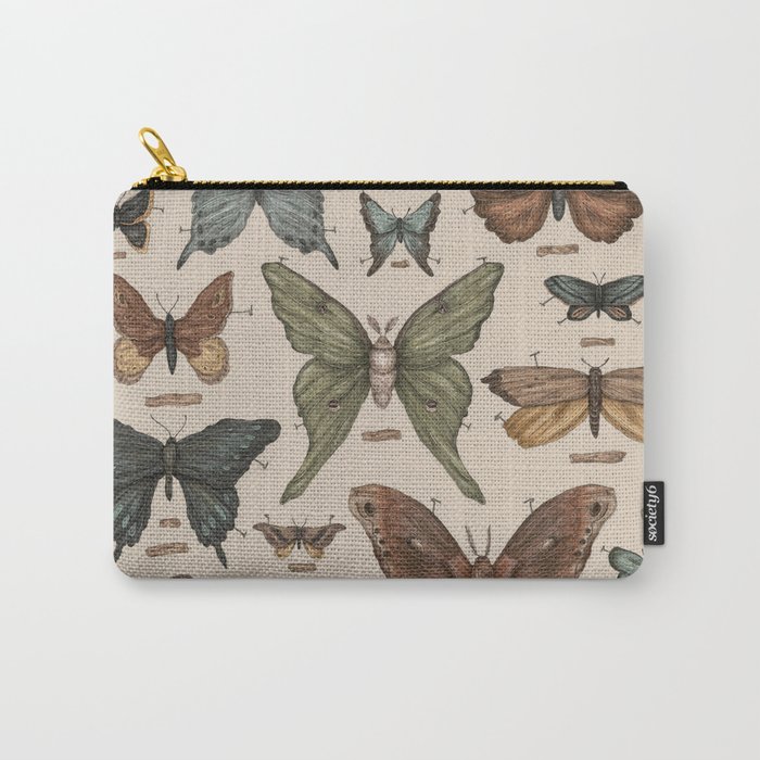 Butterflies and Moth Specimens Carry-All Pouch