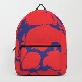 Abstract Marbled  Stained Spatter Pattern Red Blue Backpack | Style, Red, Design, Graphicdesign, Organic, Surface, Marbled, Decorative, Bedding, Pattern 