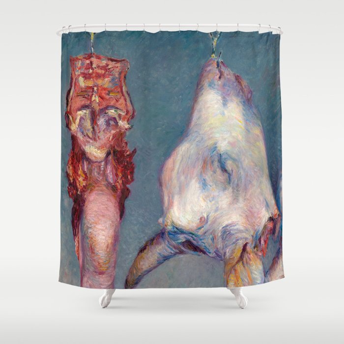 Calf's Head and Ox Tongue, 1882 by Gustave Caillebotte Shower Curtain