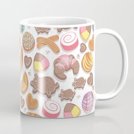 Mexican Sweet Bakery Frenzy // white background // pastel colors pan dulce Coffee Mug