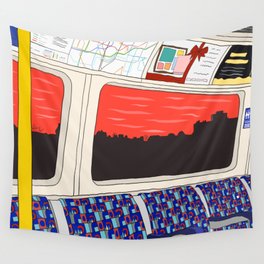 View from London Train Line Wall Tapestry
