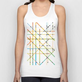 GRID INTERSECTIONS IN COLOUR. Unisex Tank Top