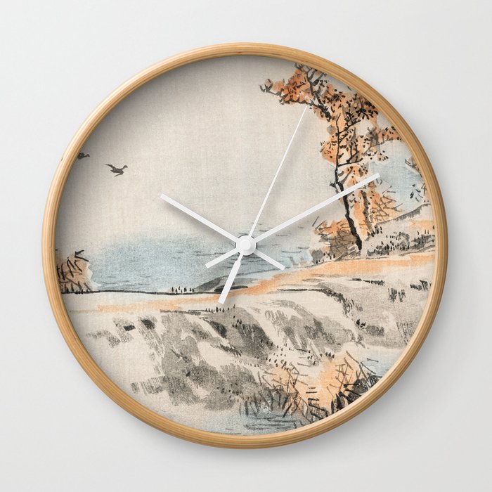 Autumn Birds Traditional Japanese Landscape Wall Clock