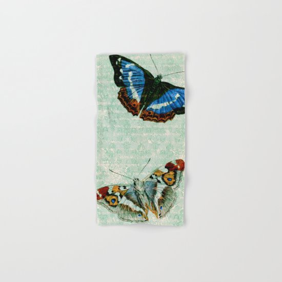 Vintage Butterflies 02 Hand & Bath Towel