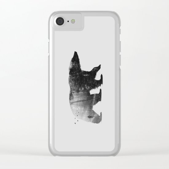 Into the Wild b&w Clear iPhone Case