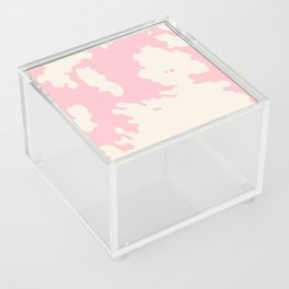 Retro Cow Spots on Blush Pink Acrylic Box