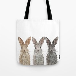 Triple Bunnies Tote Bag