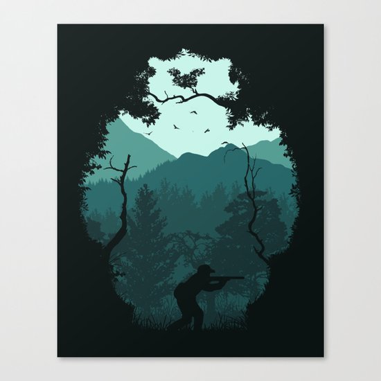 Hunting Season - Blue Canvas Print
