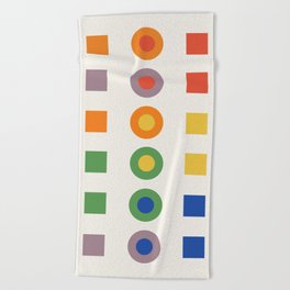 Chevreul Laws of Contrast of Colour, Plate VI, 1860, Remake Beach Towel