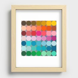 Circles and Squares Geometric Recessed Framed Print