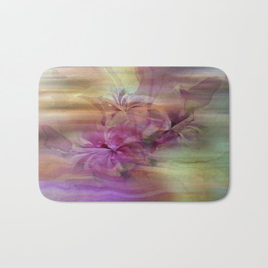 Sunset Painterly Floral Abstract Bath Mat