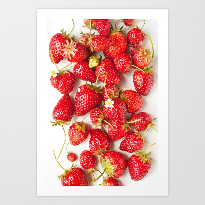 Natural Strawberries Art Print