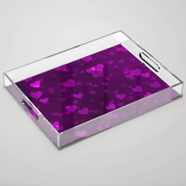 Violet Hearts Acrylic Tray