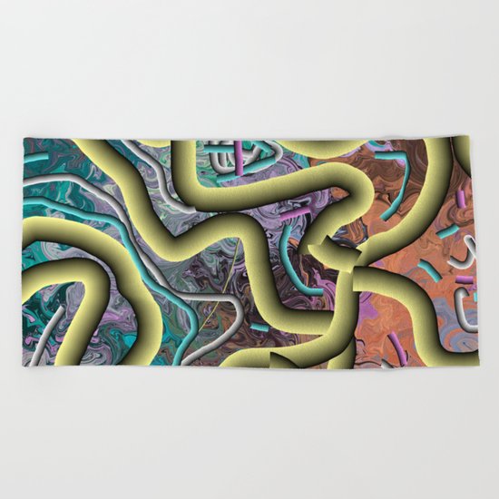 Bits & Peaces Beach Towel