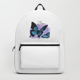 Blue butterfly Backpack