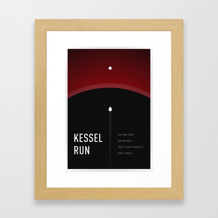 Kessel Run Framed Art Print