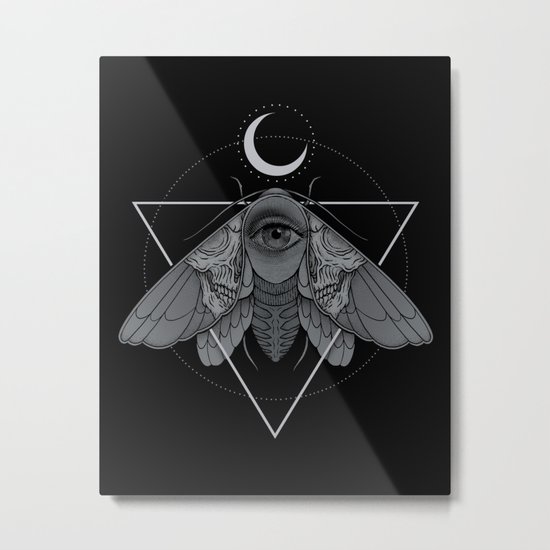 Occult Moth Metal Print