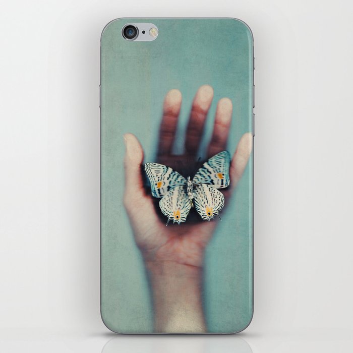 Catch (butterfly scanography) iPhone Skin