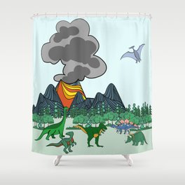 Dino Scene Shower Curtain