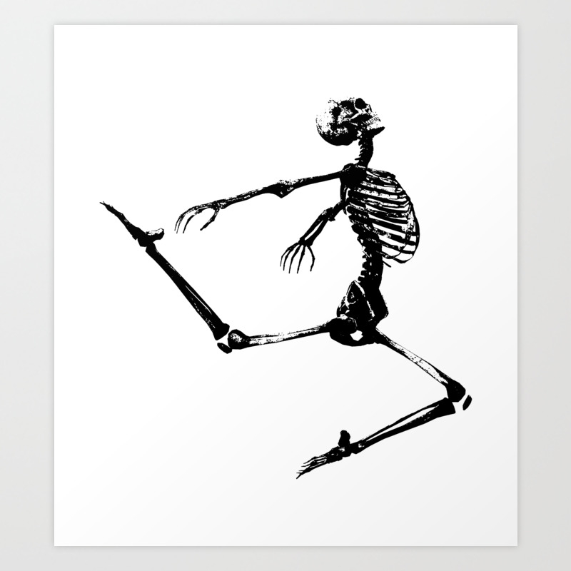 Jumping Ballet Skeleton Print by Original DNA Plus | Society6