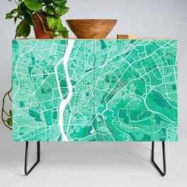Cairo City Map of Egypt - Watercolor Credenza