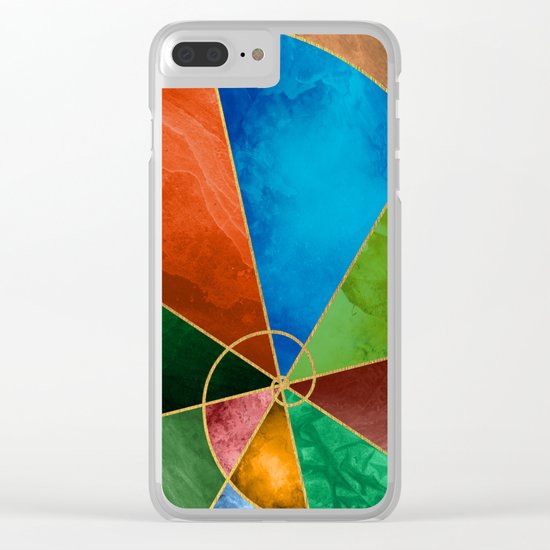 Golden Spiral Clear iPhone Case