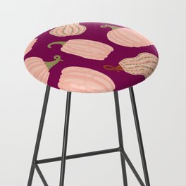 Pink Pumpkin Texture. Colorful Seamless Pattern Bar Stool