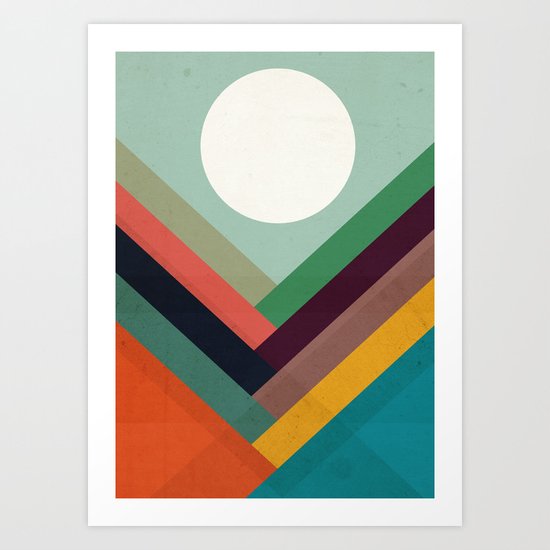 Rows of valleys Art Print
