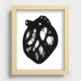 Little Black Heart Recessed Framed Print