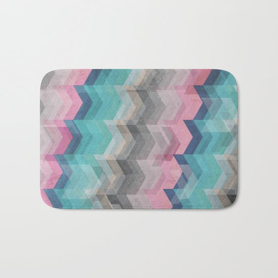Colored Chevron Bath Mat
