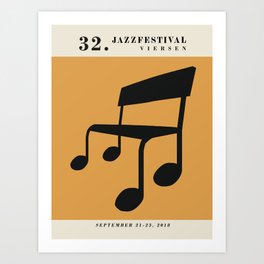 Vintage poster-Jazz festival 32/2018. Art Print