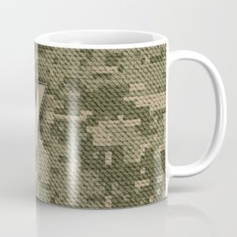 Personalized Y Letter on Green Military Camouflage Army Design, Veterans Day Gift / Valentine Gift / Military Anniversary Gift / Army Birthday Gift  Mug