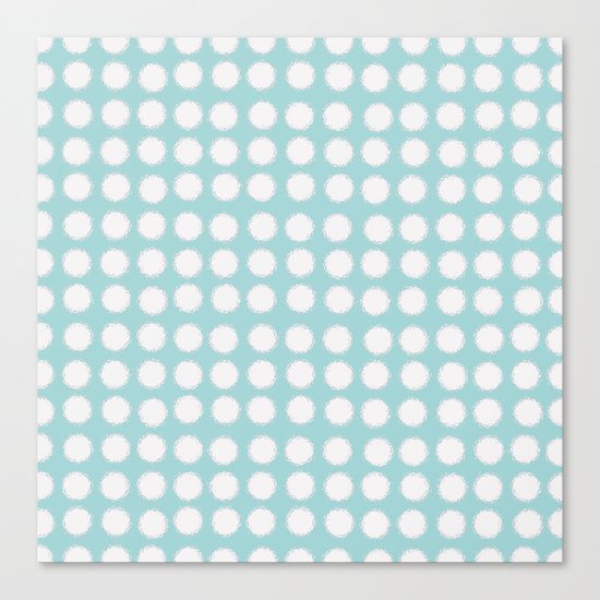 milk glass polka dots Canvas Print