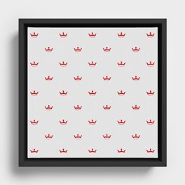 Red Crown pattern Framed Canvas