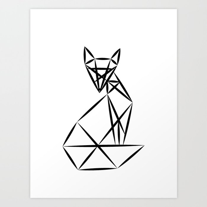 Simple Polygonal Fox Art Print By Raninis Society6