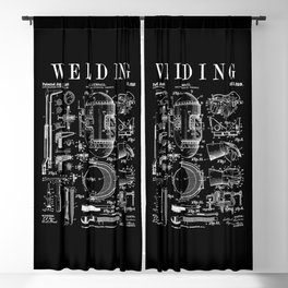 Welder Welding Mask Torch And Tools Vintage Patent Print Blackout Curtain