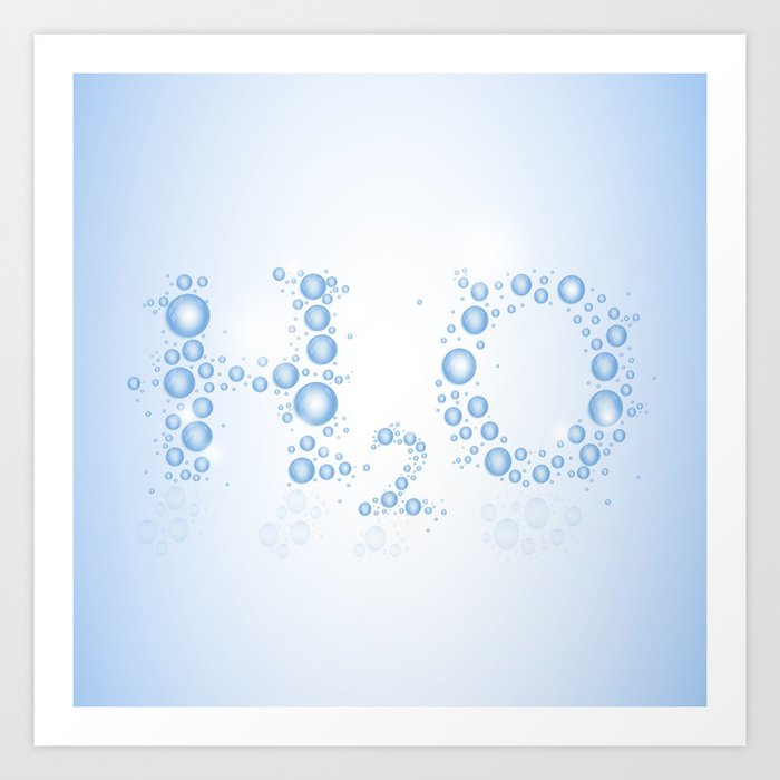 Water drops with background Art Print