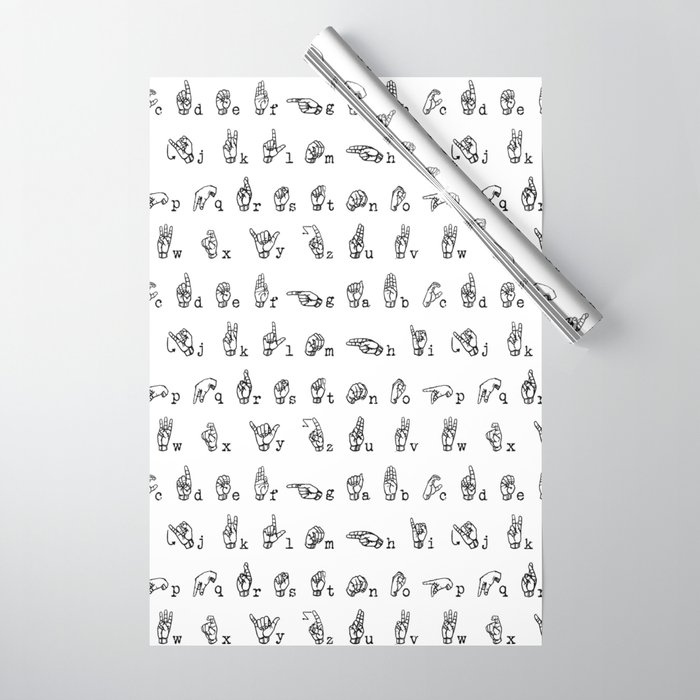 ASL Alphabet Wrapping Paper