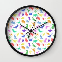Fun Dinosaur Pattern Wall Clock | Dinos, Pterodactyl, Vector, Dinosaurs, Cartoon, Dinosaur, Digital, Pattern, Dino, Brachiosaurus 