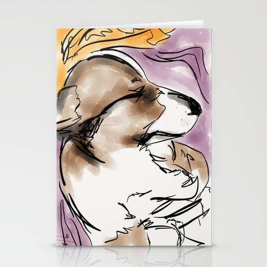 Corgi 3 Stationery Cards