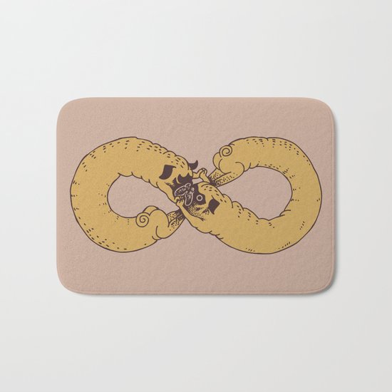 Infinity of Pug Bath Mat